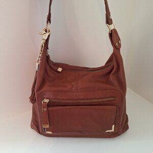 Vintage Danier Brown Hobo Tassle Genuine Leather Shoulderbag